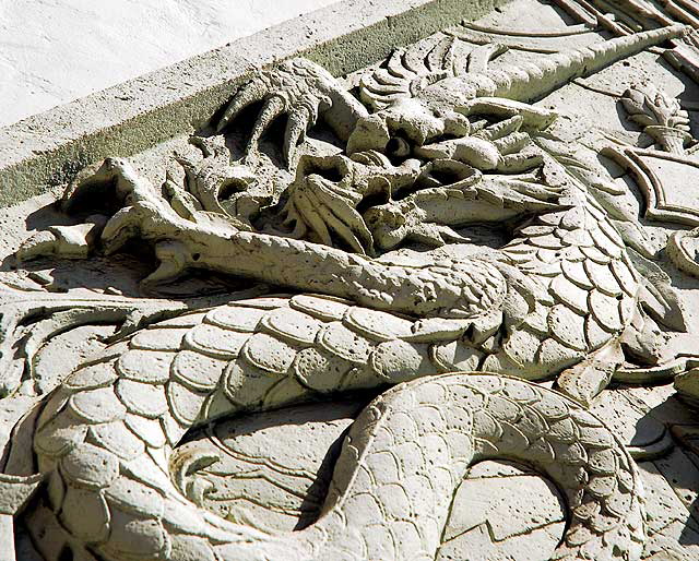 One of the dragons at the famous Chinese Theater - Hollywood Boulevard