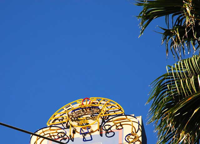 Neon and palm fronds, Egyptian Theater, Hollywood