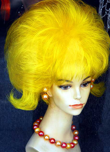 Yellow wig for sale, Hollywood Boulevard