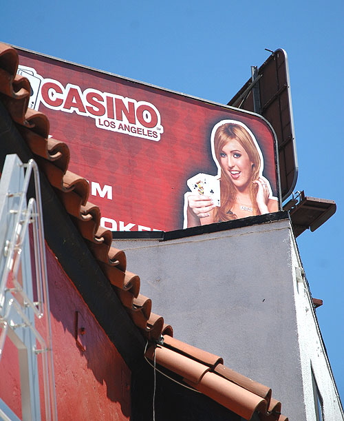 Billboard for Hustler Casino, Sunset Boulevard