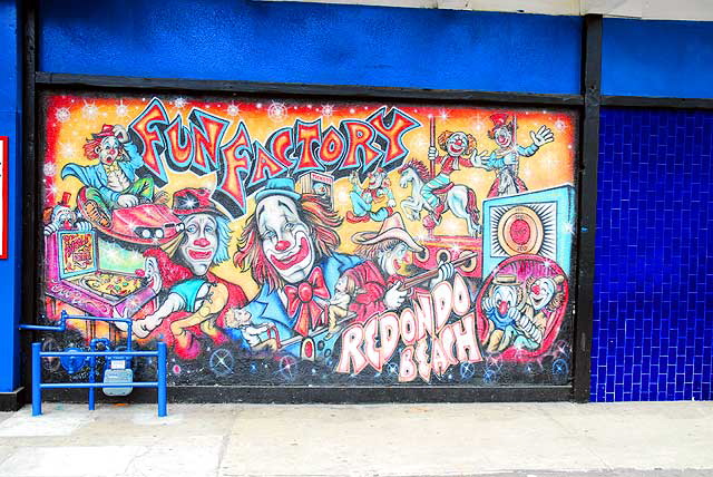 Mural at the Fun Factory Arcade, under the Redondo Beach Pier