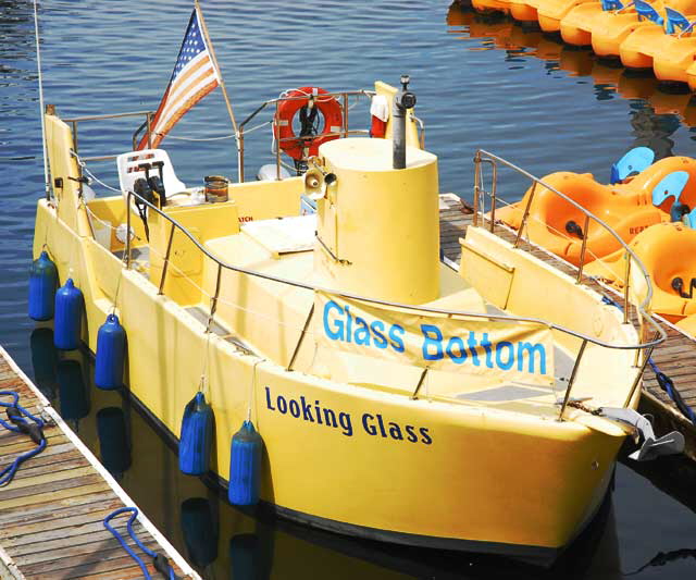 The boat slips at the Redondo Beach Pier - Looking Glass (fake Yellow Submarine)