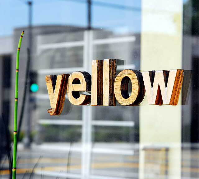 Signage at Yellow - closed store on North La Brea Avenue at Clinton