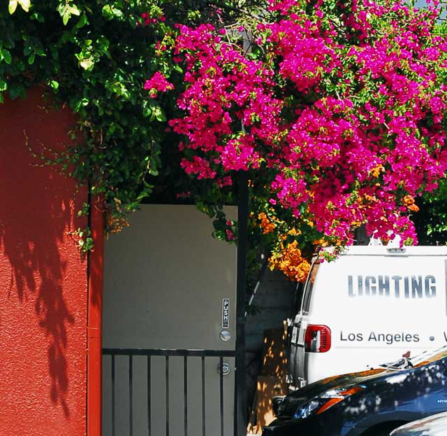 Wall and door at Lamp Furniture, La Brea and Clinton