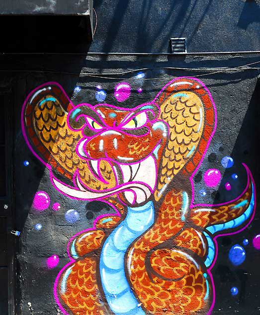 Snake graffiti in alley - North La Brea Avenue