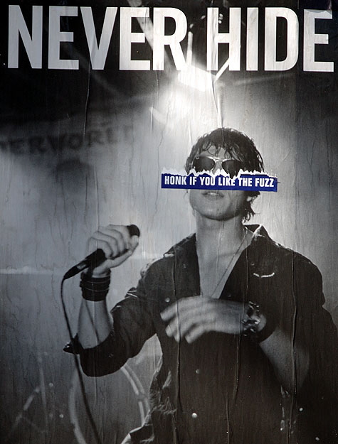 Defaced Ray-Ban poster, Hollywood Boulevard