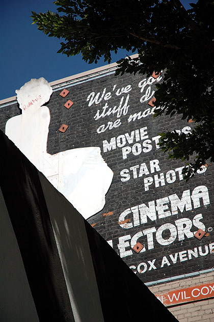 Sign on brick wall, Sunset and Wilcox, above Club Lingerie