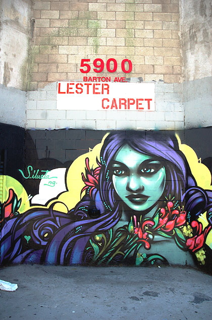 Mural - Lester Carpet, 901 Gower Street near Willoughby