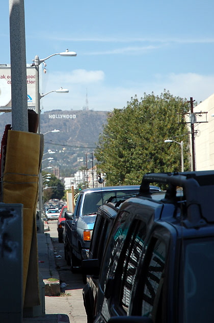 Hollywood Sign from Gower at Melrose