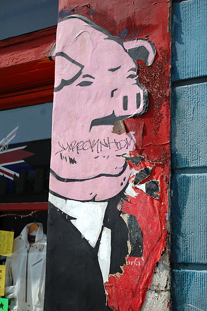 Camden Lock clothing, pig graphic, Melrose Avenue, Los Angeles 