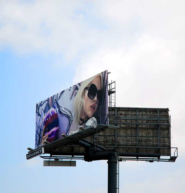 Prada billboard and gray sky, Sunset Strip