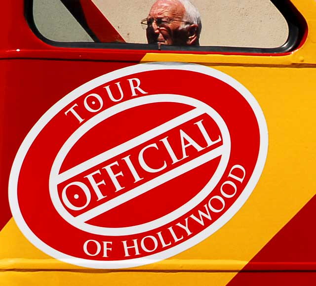 Double-decker Hollywood tour bus