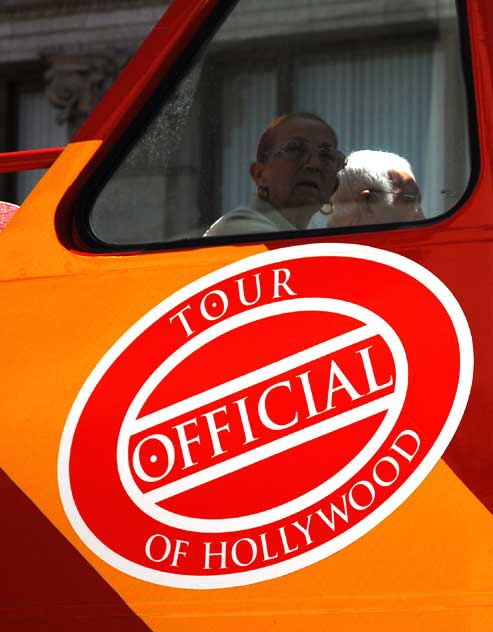 Double-decker Hollywood tour bus