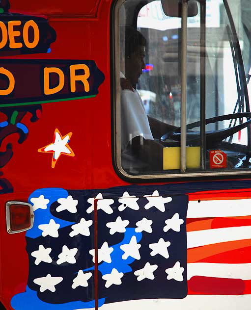 Double-decker Hollywood tour bus