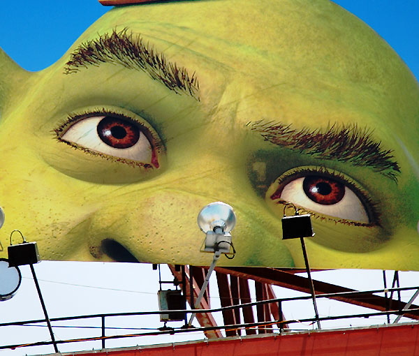 Billboard across from Grauman's Chinese theater - high up - Shrek the Third  