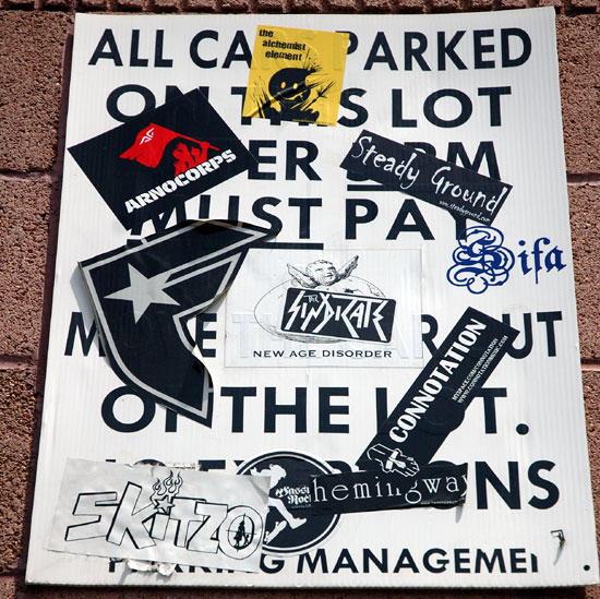 Parking sign, the Roxy on Sunset