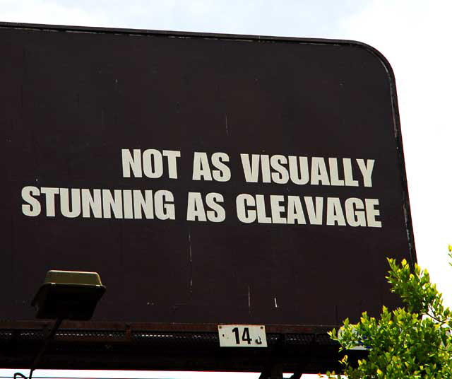 Billboard - NOT AS VISUALLY STUNNING AS CLEAVAGE