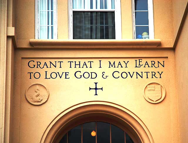 Church of the Blessed Sacrament, Sunset Boulevard - School Door 