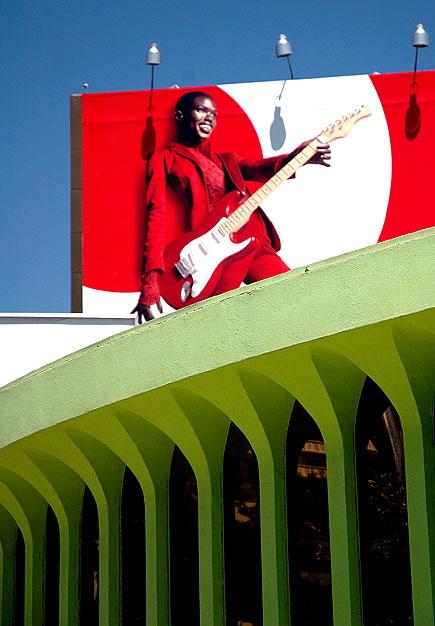 Target Stores billboard, Sunset Strip - Red Guitar, Green Stucco