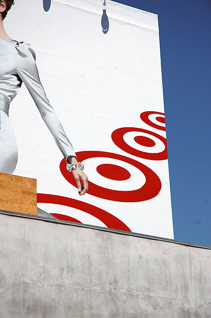 Target Stores billboard, Sunset Strip - White Arm, Red Circles 