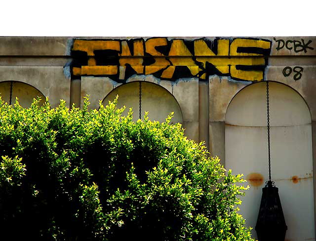 "Insane" - graffiti on abandoned theater, Hollywood Boulevard