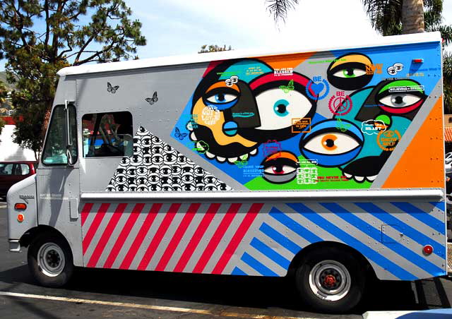 The Art of Chase truck, parked in Malibu