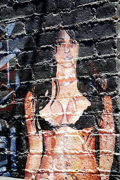 Babe on Black Brick, alley graffiti, Melrose Avenue 