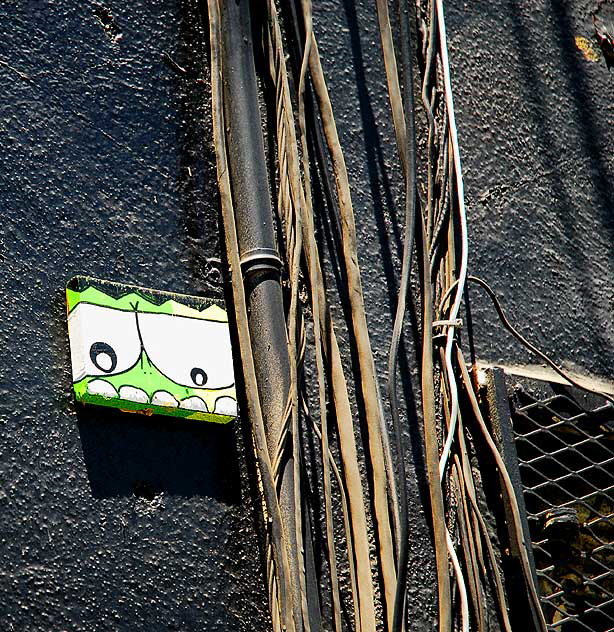 Green Eyes, alley graffiti, Melrose Avenue 