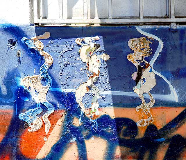Abstract dancers perhaps, alley graffiti, Melrose Avenue 