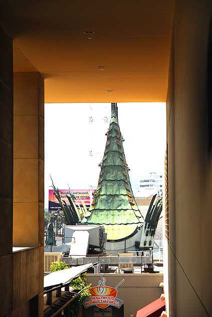 Grauman's Chinese Theater - roof framed by the Kodak Theater