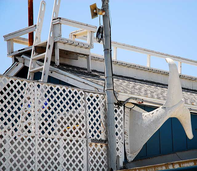 Whale Tail, rear of a seafood restaurant on the Santa Monica Pier