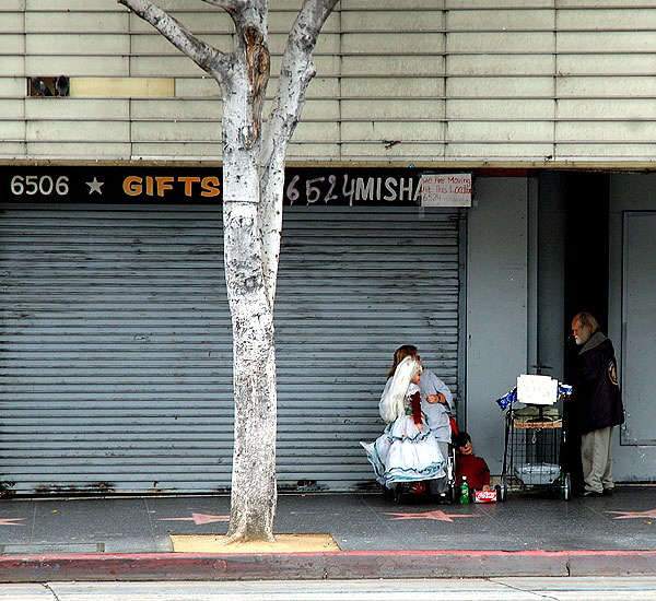 Eccentric beggars, Hollywood Boulevard
