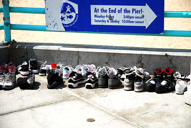 Kids' shoes, Manhattan Beach Pier