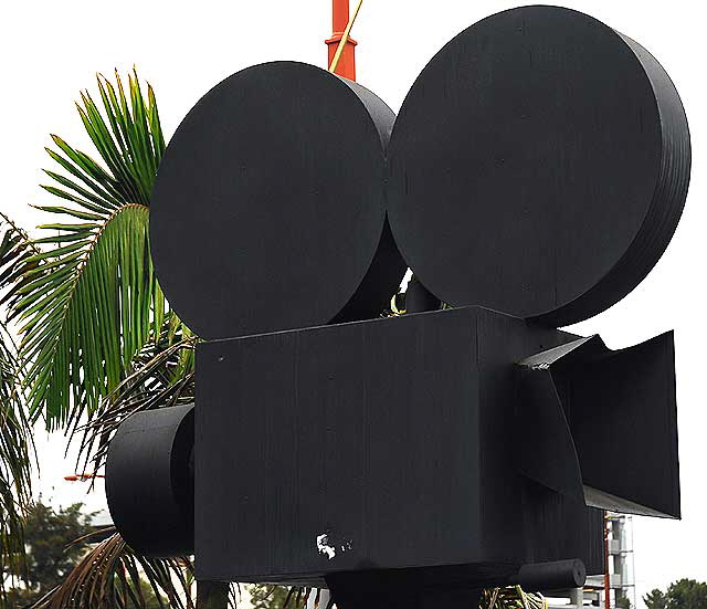 Black Movie Camera Sculpture, Santa Monica Boulevard at Fuller