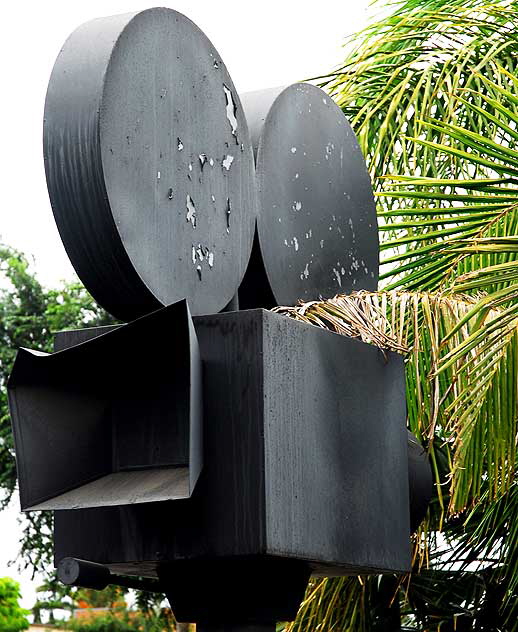 Black Movie Camera Sculpture, Santa Monica Boulevard at Fuller