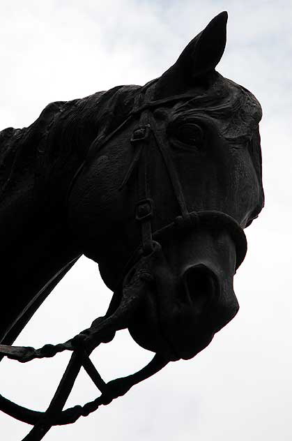 John Wayne, 1979, by Henry Andrew Jackson - a six ton, twenty-one feet high bronze at Wilshire and Le Cienega  - Detail