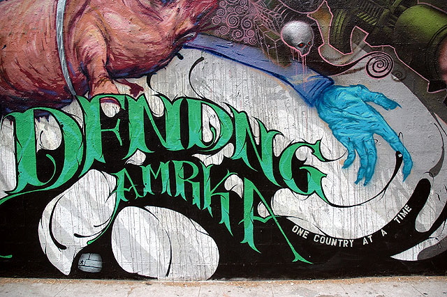 The "Defending America" mural, Melrose Avenue, Hollywood