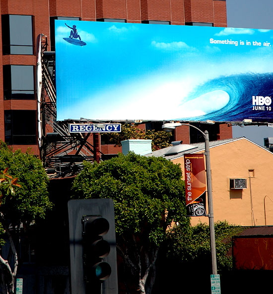 HBO surfer billboard, Sunset Strip, West Hollywood  