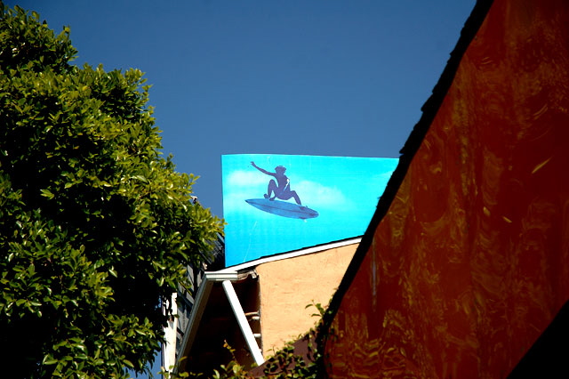 HBO surfer billboard, Sunset Strip, West Hollywood  