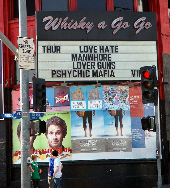 Whisky a Go Go marquee, Thursday, May 31, 2007  - Sunset Strip