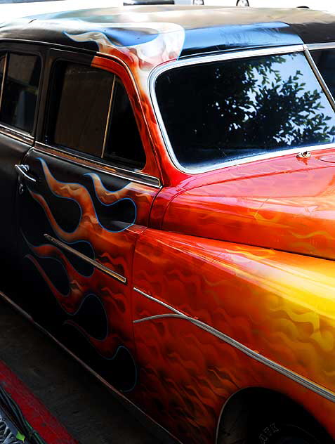 Prop Hot Rod - parked on Hollywood Boulevard just west of Vine - Pussycat Dolls music video shoot, Tuesday, June 3, 2008