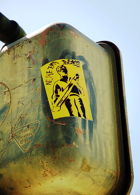 "Nuke 'em" sticker, Westwood