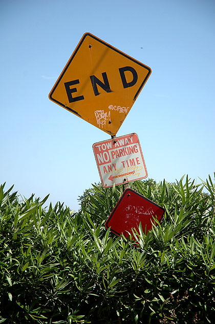 "End" sign