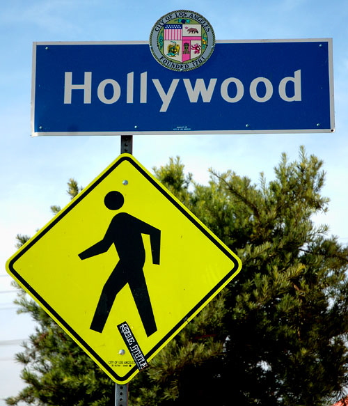 Welcome to Hollywood, where no one really walks much.