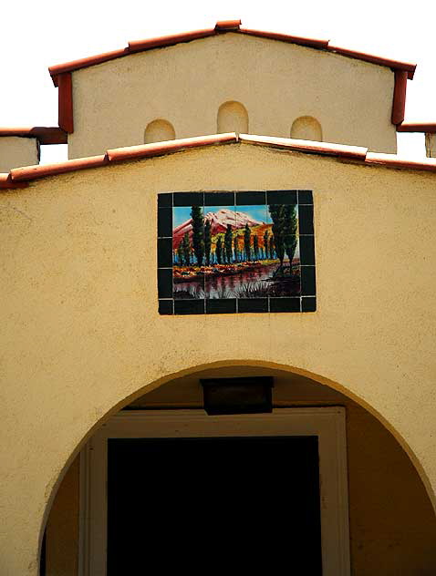 Stucco and Mural, house in Culver City 