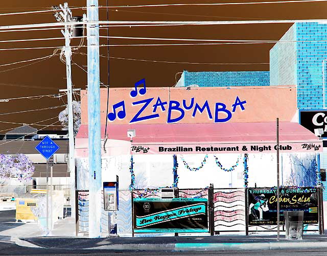Brazilian restaurant, Zabumba, Venice Boulevard - negative print 