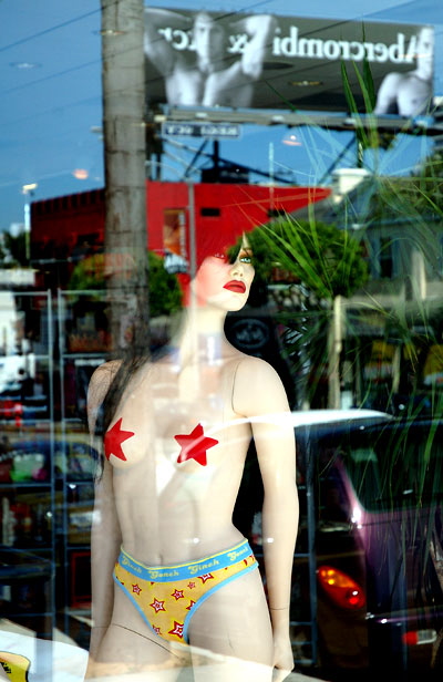 Manikin at Hustler Hollywood on the Sunset Strip