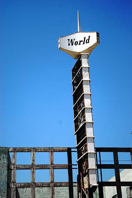 The old "World Famous" Hollywood Palladium on Sunset Boulevard - being rebuilt.  It opened September 23, 1940, with a concert by Frank Sinatra and the Tommy Dorsey Orchestra, and over the years it has hosted the Oscars, the Emmy Awards, the Grammy Awards - and the Grateful Dead, Rolling Stones, James Brown, Led Zeppelin, Madonna and Barbra Streisand.  It was built by film producer Maurice M. Cohen on the site of the original Paramount Pictures.  It needs work.