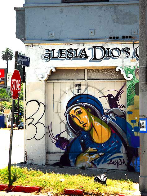 Church mural, Alvarado and Marathon, Los Angeles
