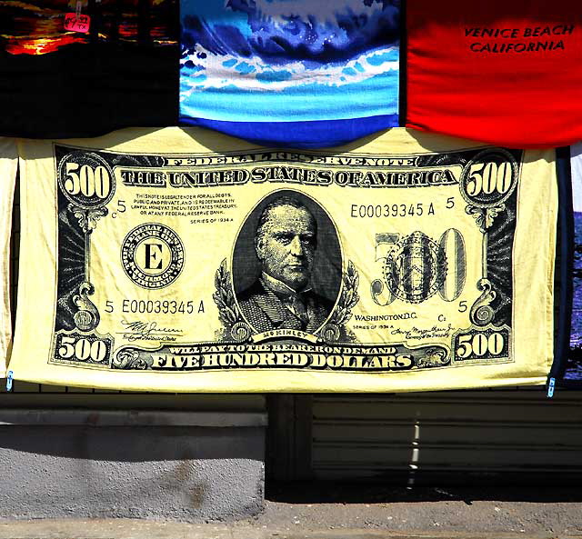 Beach Towel, Venice Beach - Five Hundred Dollar Bill